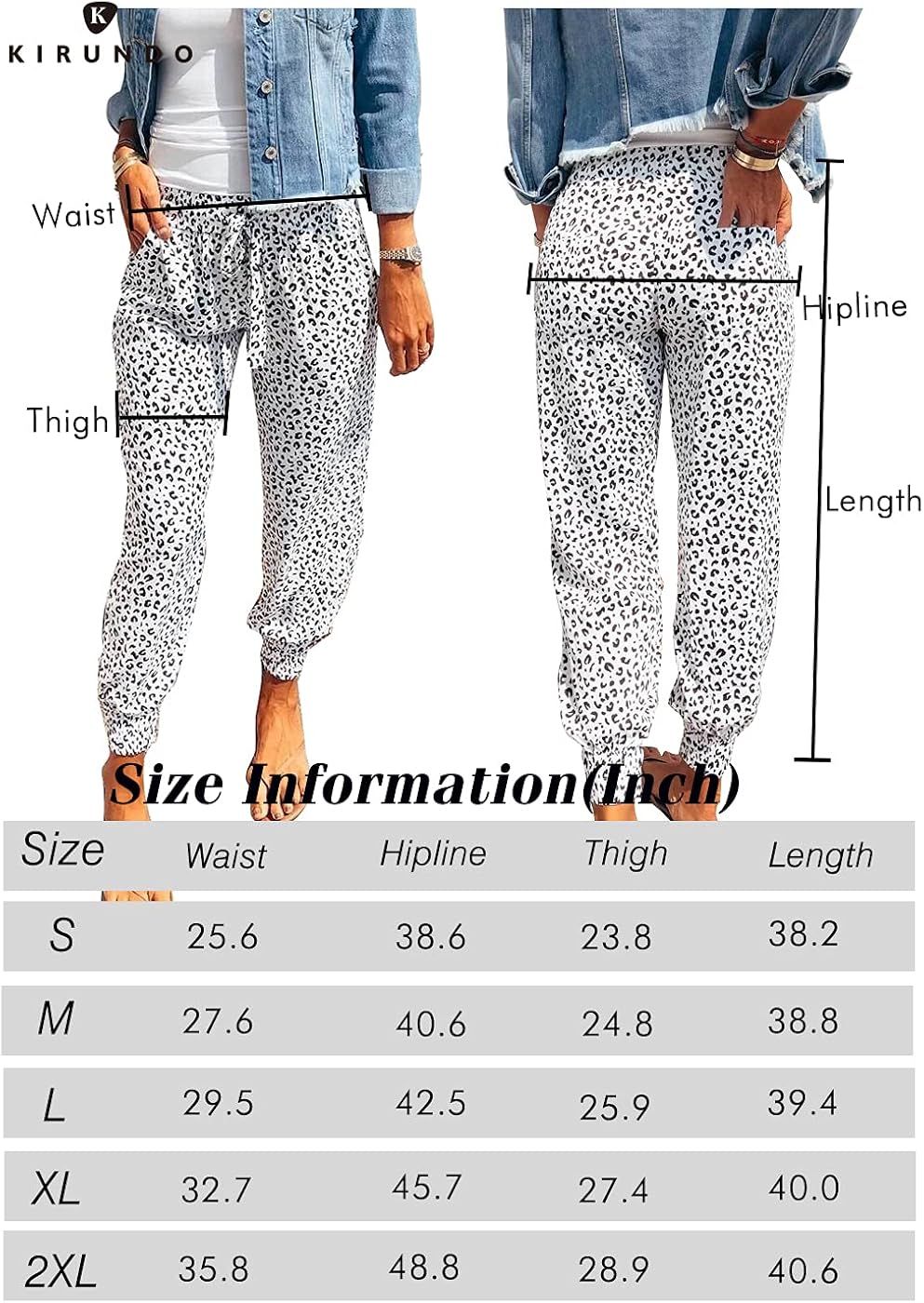 KIRUNDO 2021 Women’s Jogger Long Pants Drawstring Casual Elastic Waist Sweatpants Camouflage Lounge Pants (S-XL) : Clothing, Shoes & Jewelry