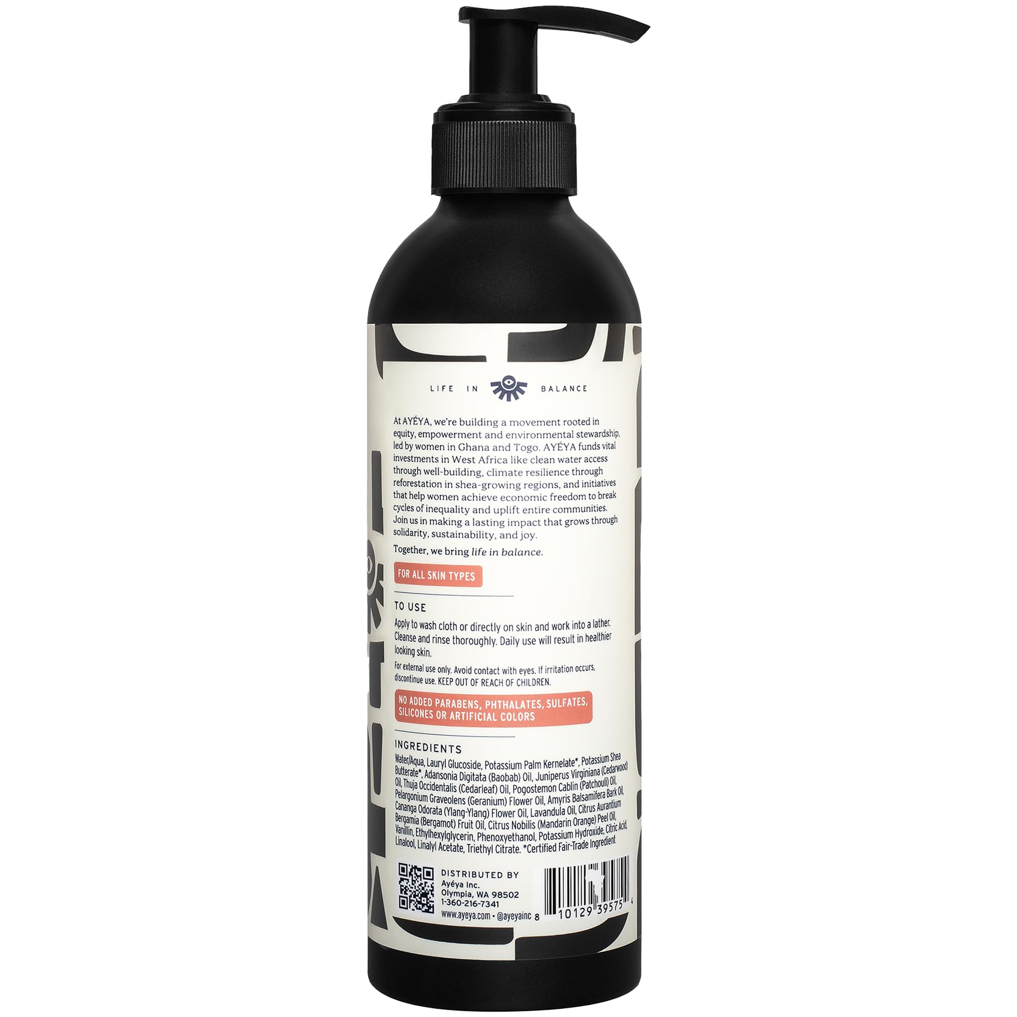 Amazon.com : AYÉYA Liquid African Black Soap – Honor | Cedarwood