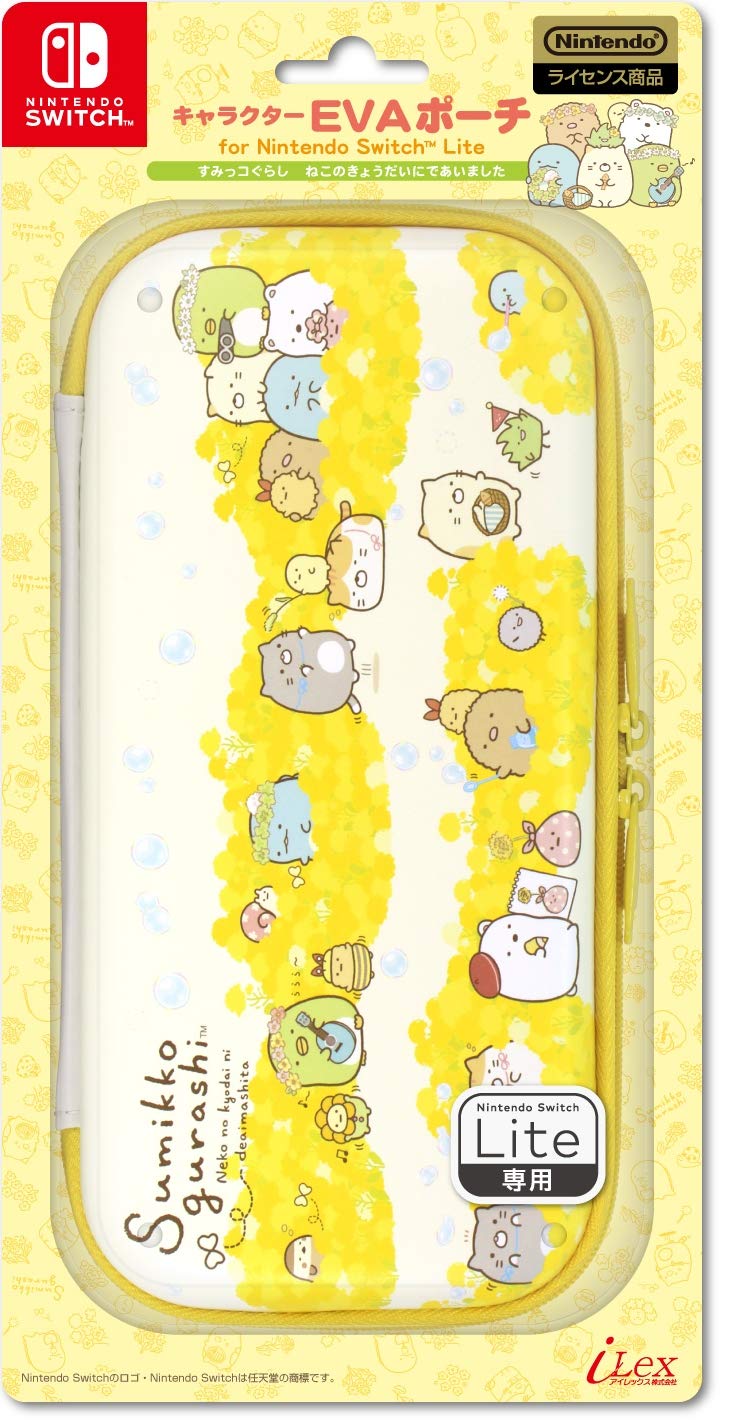 Amazon Com Nintendo And San X Official Kawaii Nintendo Switch Lite Hard Case Sumikko Gurashi Things In The Corner Meet The Cats Family Video Games