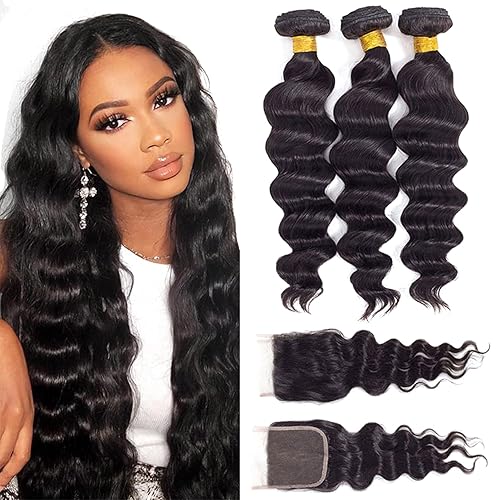 Miniatura 10 de Extensiones de cabello humano lacio 12A con cierre de encaje HD de 5 x 5 (16, 18, 20 + 14 pulgadas), tejido de cabello humano virgen brasileño 100%