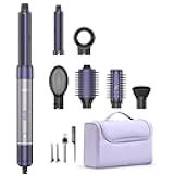 Hair Dryer Brush Blow Dryer, 7-in-1 Hot Air Brush Styler – Fast Drying, Curling, Straightening & Volumizing – 1200W High-Speed Motor 110,000 RPM – All Hair Types – Travel Bag Included