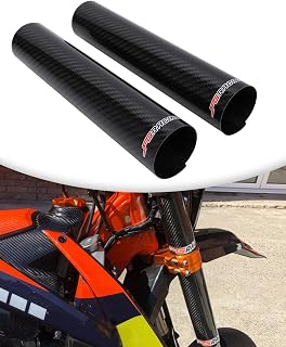 JFG Racing Carbon Fiber Fork Guards 248mm - Protective Boots for Dirt Bikes & Motorcycles, 2-Pack Shock Covers