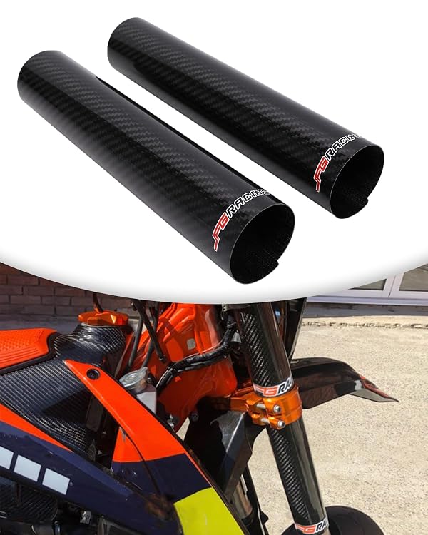 JFG RACING Motorcycle Carbon Fiber Fork Wrap Boots, 225mm, 2 PCS by JFG RACING - Used condition - US$22.14