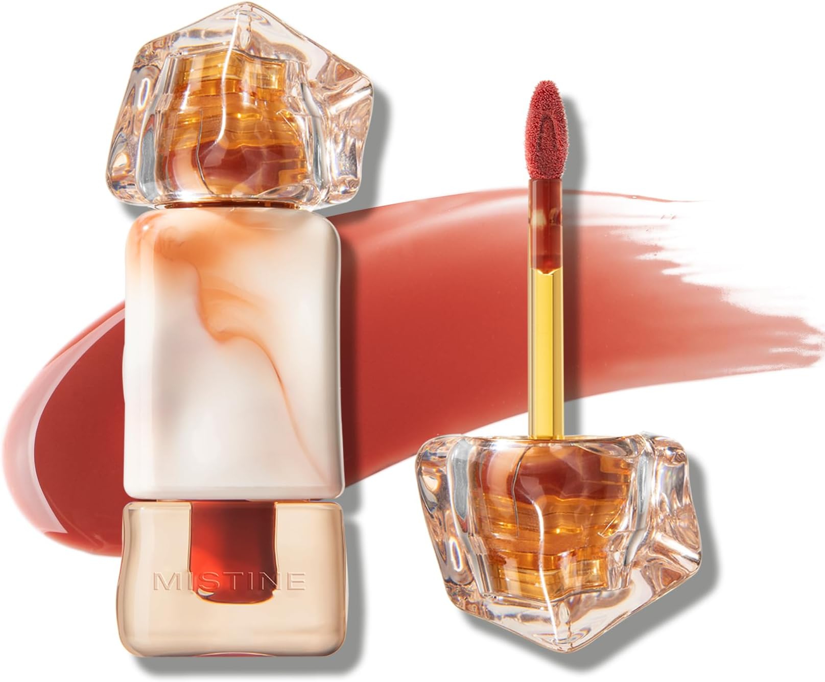 Makeup Lip Gloss Lip Plumber Non-sticky Tinted Lip Gloss Infused with 1% Peptide Moisturizing Shiny Finish Lip Tint Hydrating Lifter Gloss Lightweight Feeling Lip Oil J02 Secret Love 0.1 fl oz