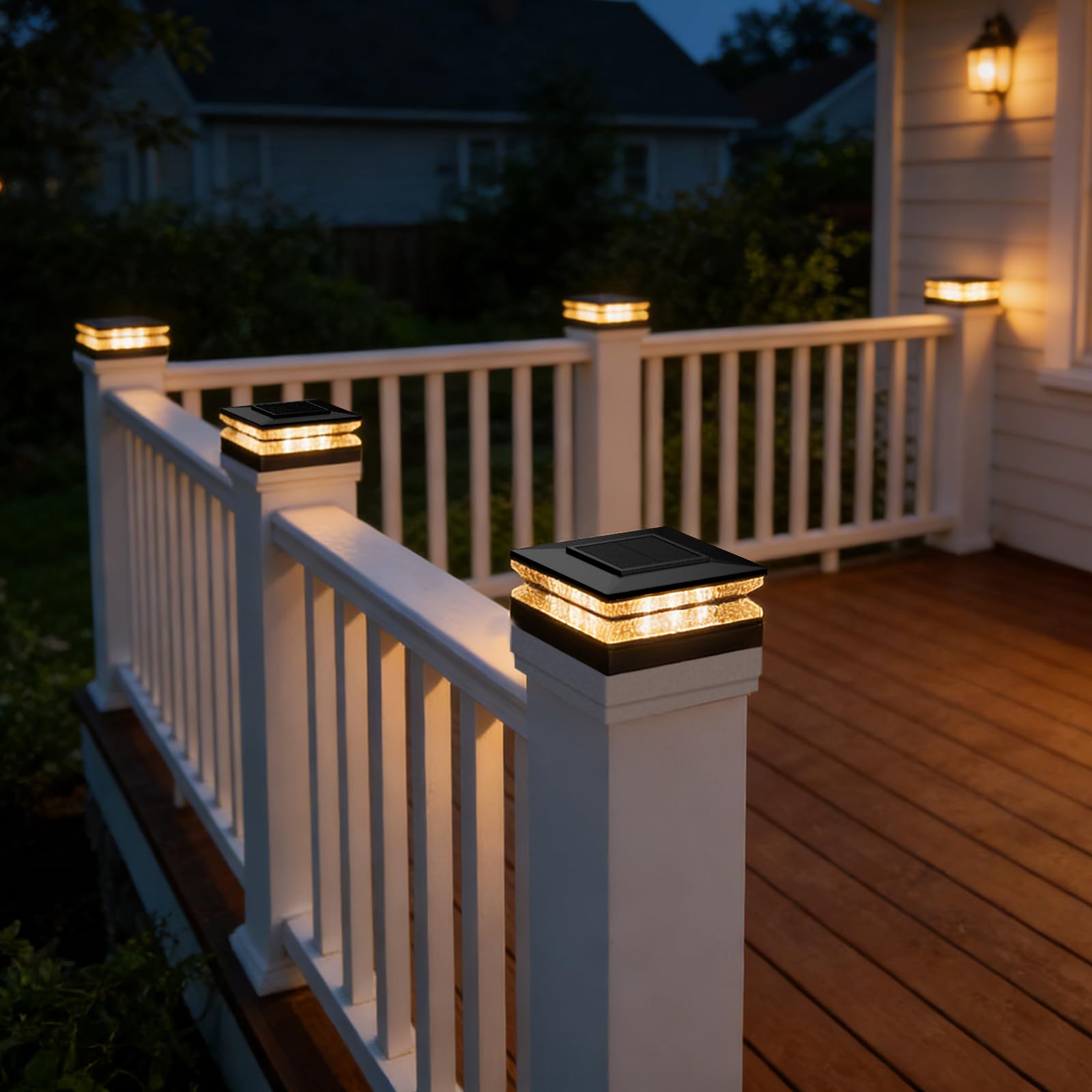 2 Stück Solar Pfostenkappe 9x9 10x10 11x11 12x12 13x13, Solar Pfostenleuchten für Außen mit 3 Lichtmodi, Wasserdicht Solarleuchte Garten Zaunpfosten Lampe für Holz/Vinyl Pfosten, Terrasse