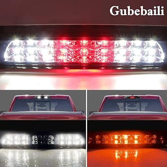 Smoke Lens LED Back Cab Third 3rd Brake Light Fit for Toyota Tundra 2007-2018, Waterproof High Mount Stop Light Rear Cargo Lamp