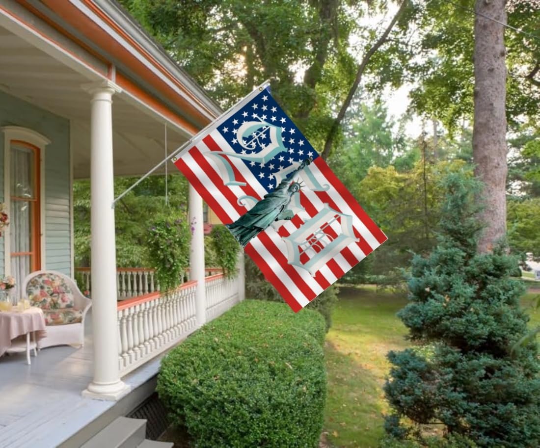 250th Birthday 250 Years 1776 2026 American Flag 6X10Ft, US Statue of Liberty, Double Side Printed Flags, Men Women Banner,Vibrant Colors, Double Stitched with 2 Brass Grommets, Bar Garden Street Decoration, GYM, Office Decor,Indoor Outdoor Use,Gifts. (Flag 1, 6x10ft)