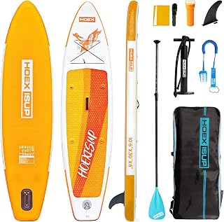 HOEXISUP Inflatable Stand Up Paddle Board, 10ft Paddle Boards for Adults with Premium SUP Paddleboard Accessories & Backpack, Wide Stable Design, Non-Slip Comfort Deck for Beginners & Experts