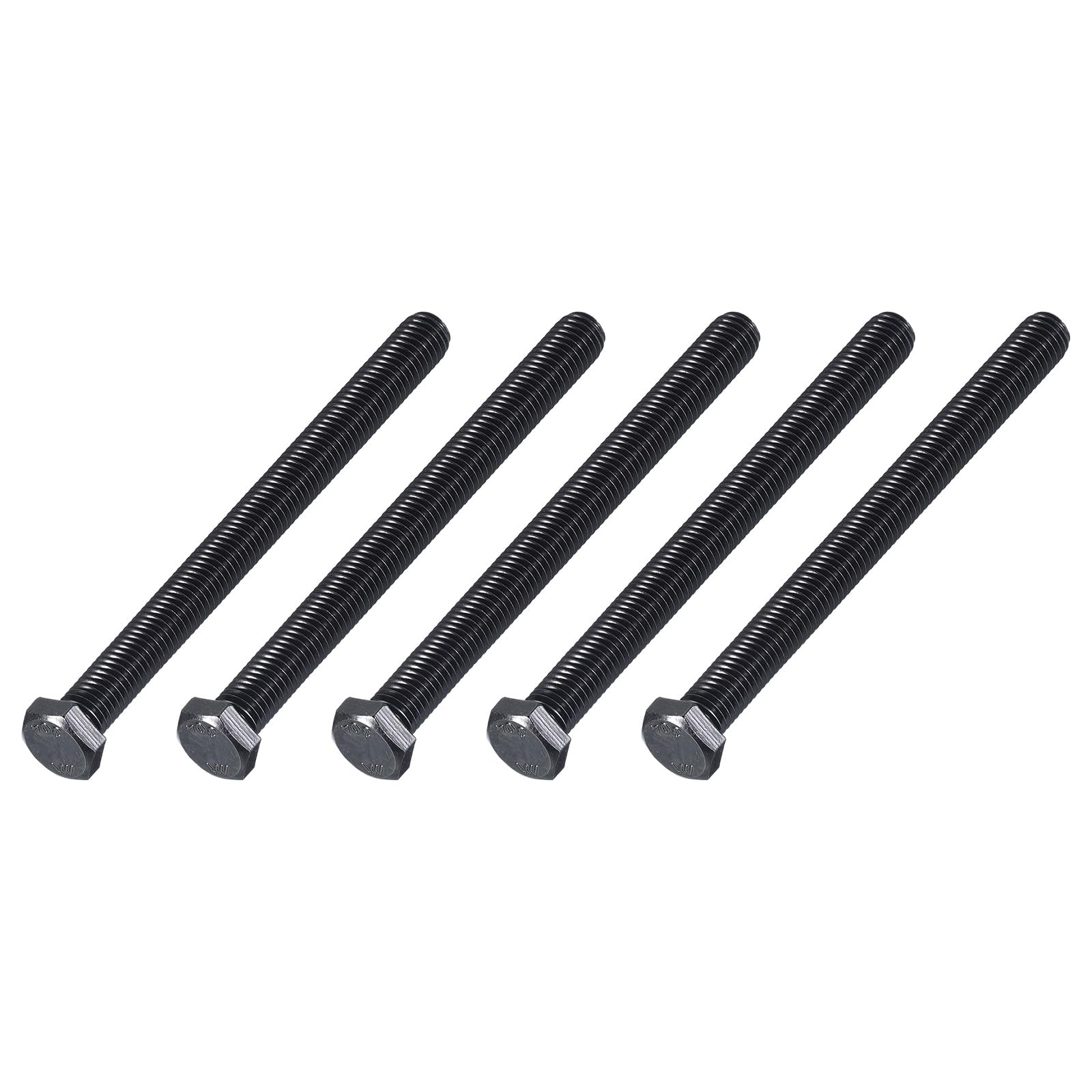 METALLIXITY Hex Head Bolts (3/8-16 x 4-1/2") 5Pcs, 304 Stainless Steel 18-8, Fully Threaded, External Hex Drive