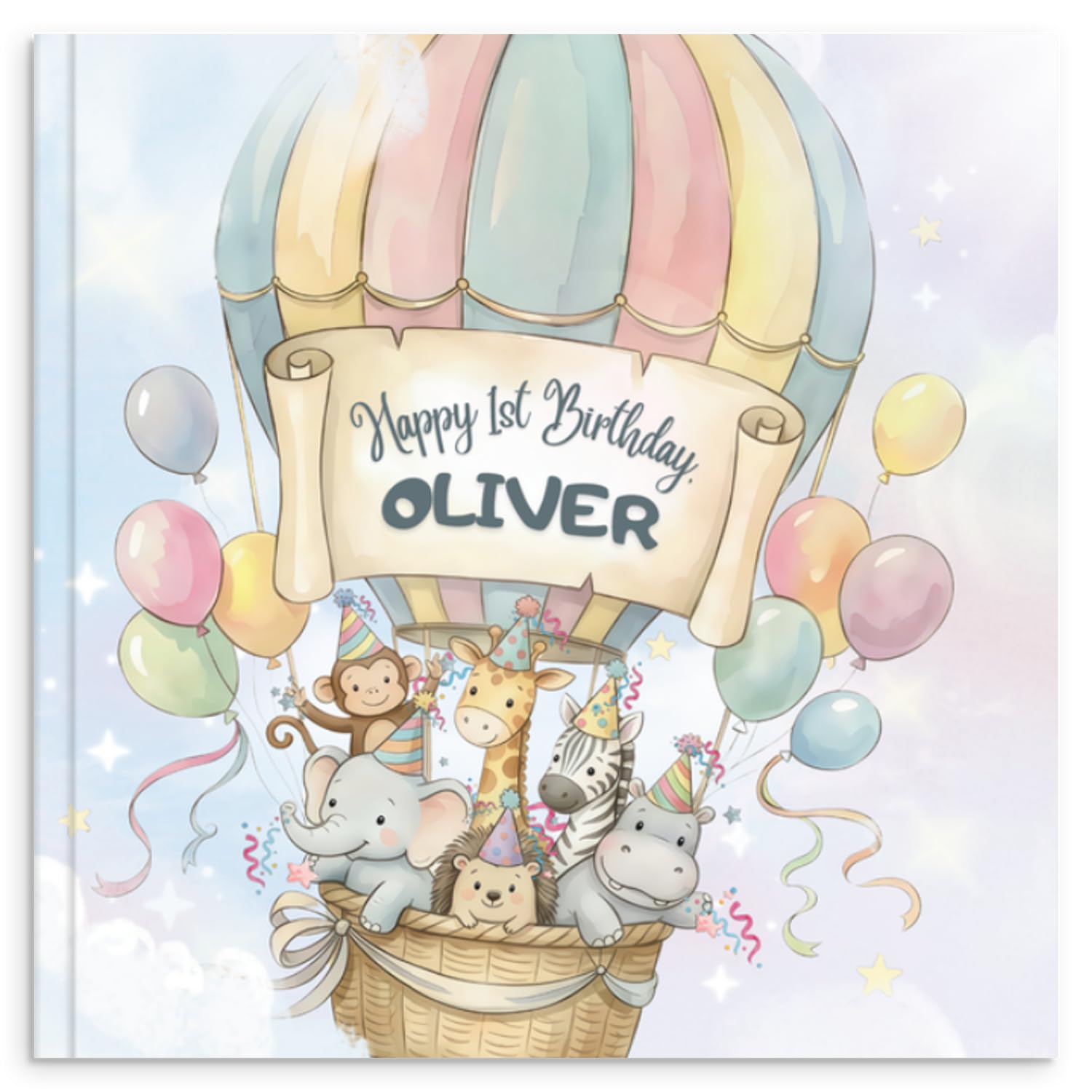 Personalized 1st Birthday Baby Book with Name – Custom First Birthday Story Book for Boys & Girls – One Year Old Birthday Gift – Keepsake Book for Baby’s First Birthday (8 x 8" inch)
