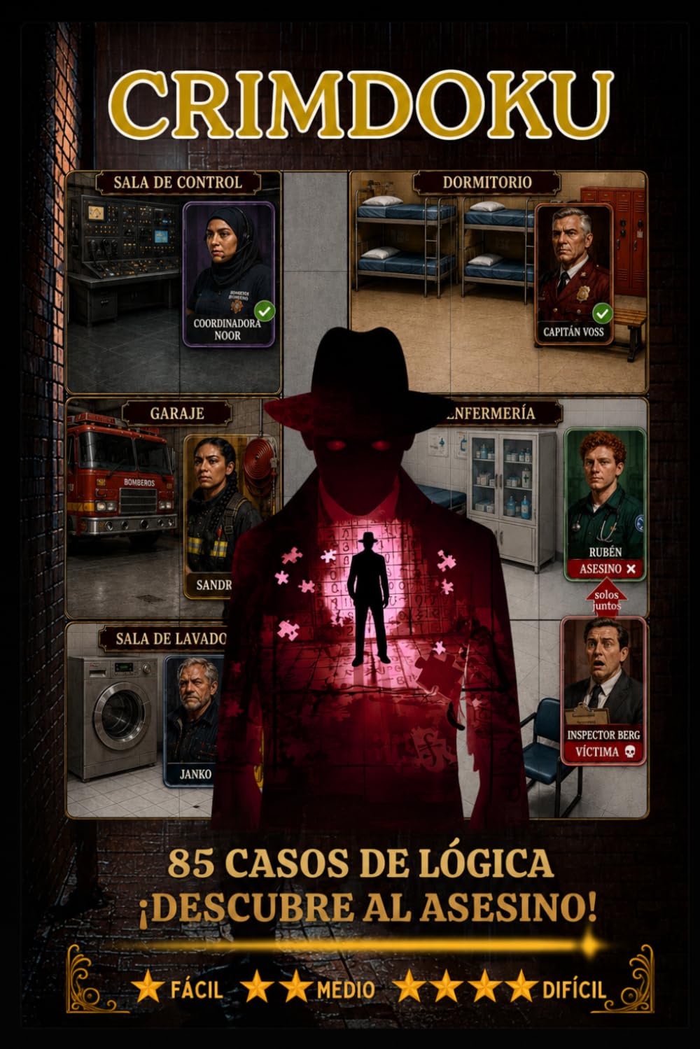 CRIMDOKU: Juegos de Lógica para Adultos | 85 Misterios de Asesinato para Resolver | Descubre al Asesino con Deducción, Investigación Criminal y Puzzles de Lógica