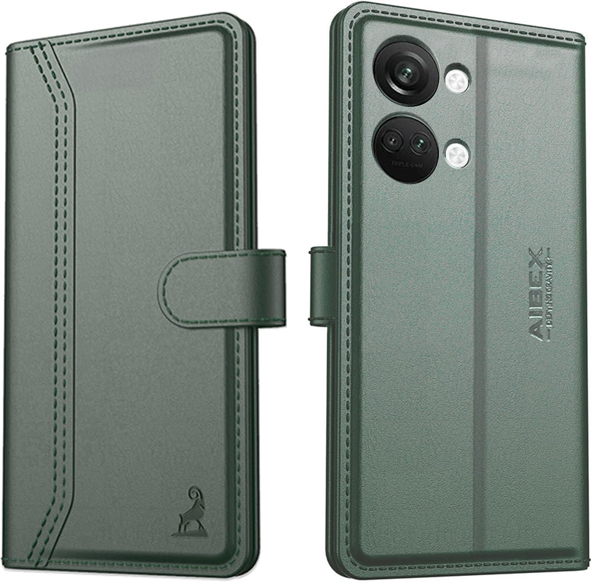 AIBEX ® OnePlus Nord 3 5G Flip Cover Leather Finish | Inside TPU with Card Pockets | Wallet Stand | Complete Protection Flip Case Green (B0CBVQTQ5Q) Amazon Price History, Amazon Price Tracker