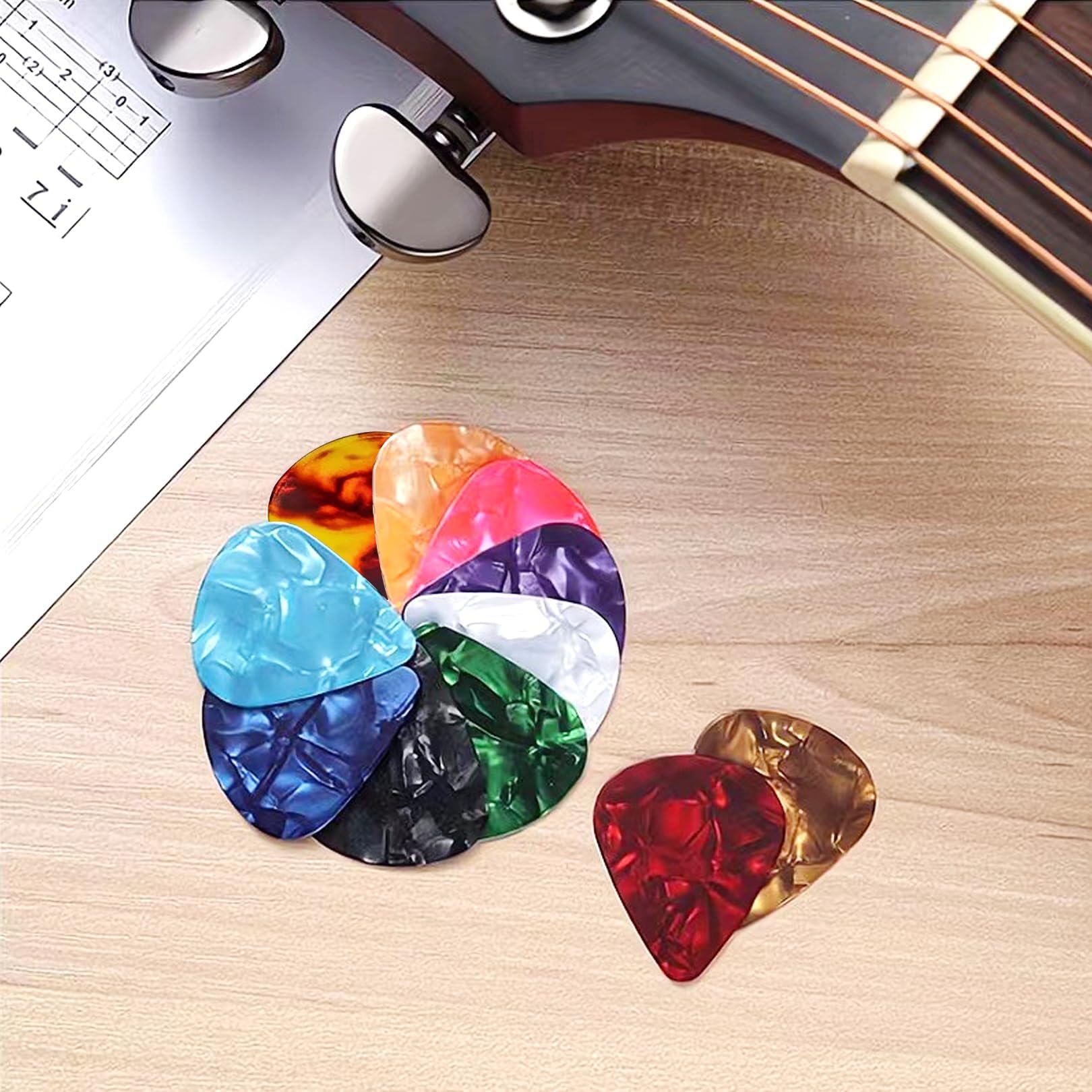 30-teiliges Gitarrenplektren-Set – Aluminium, 3 Stärken (0,46/0,71/0,96 Mm), Sublimierbar