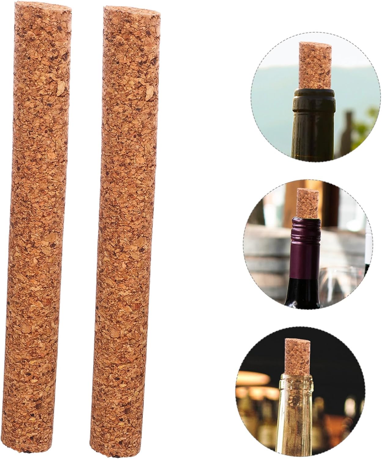 2pcs Wine Bottle Cork Stoppers Replacement for Glass Bottles