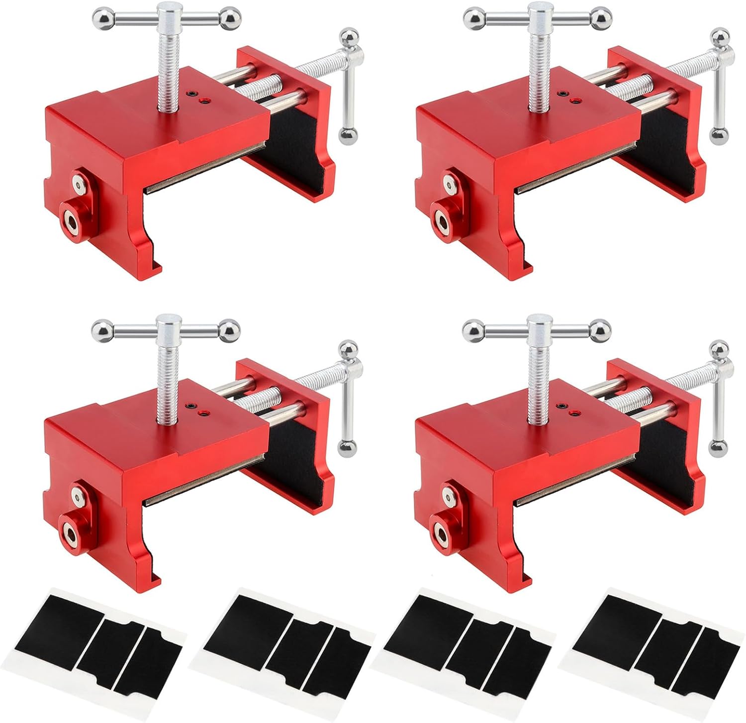 4 Pcs Cabinet Clamps, Cabinetry Clamps Cabinet Face Frame Clamps Cabinet Installation Clamps Cabinet Tools with 4 Felt Pads, Handy Woodworking Punching, Cabinets, Drawer Installation