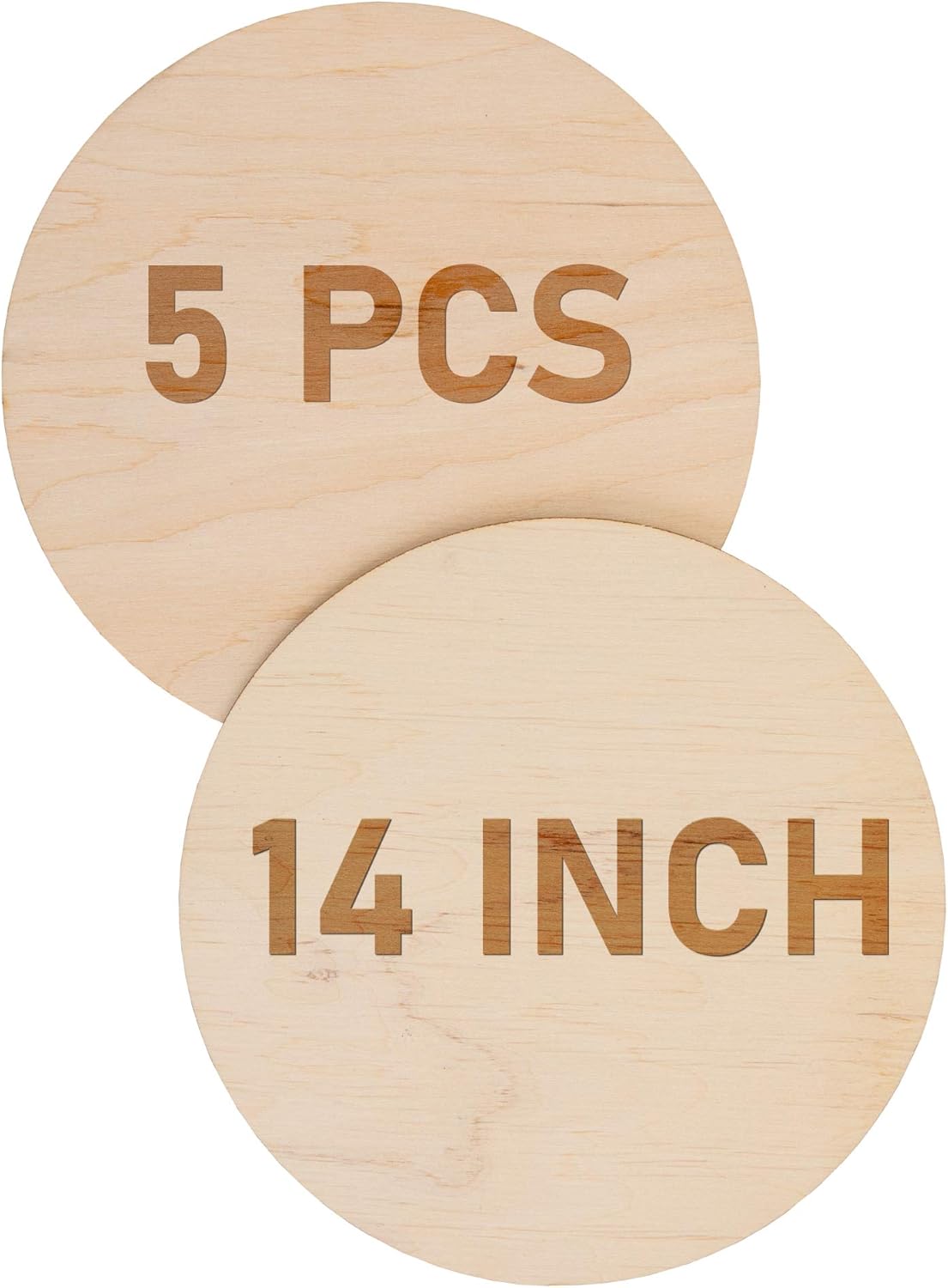Plydolex Unfinished Wood Circles for Crafts Set of 5 pcs Wooden