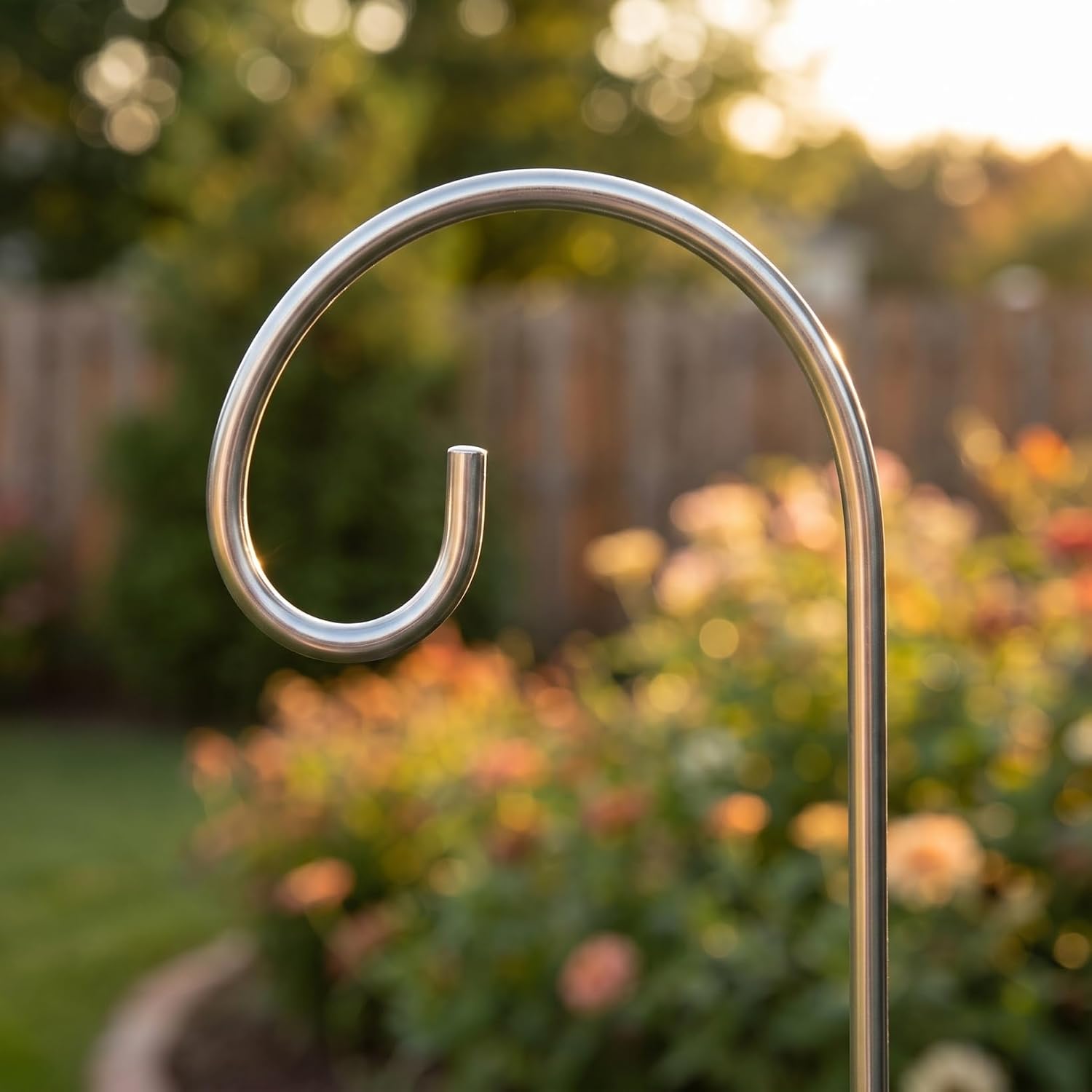 BESPORTBLE 10pcs Metal Shepherd Hooks Garden Flag Holder Stand Outdoor Stake Hooks for Flower Basket Plant Stand Hanger image 3