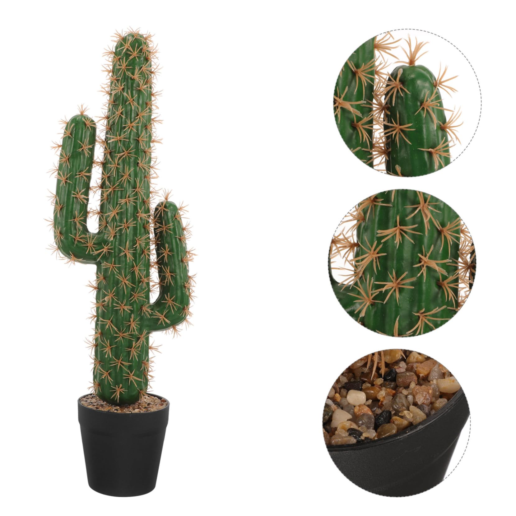 Planta Artificial De Cactus Falsa Maceta Decorativa para Hogar y Oficina Bajo Diseño Compacto y para Reducidos