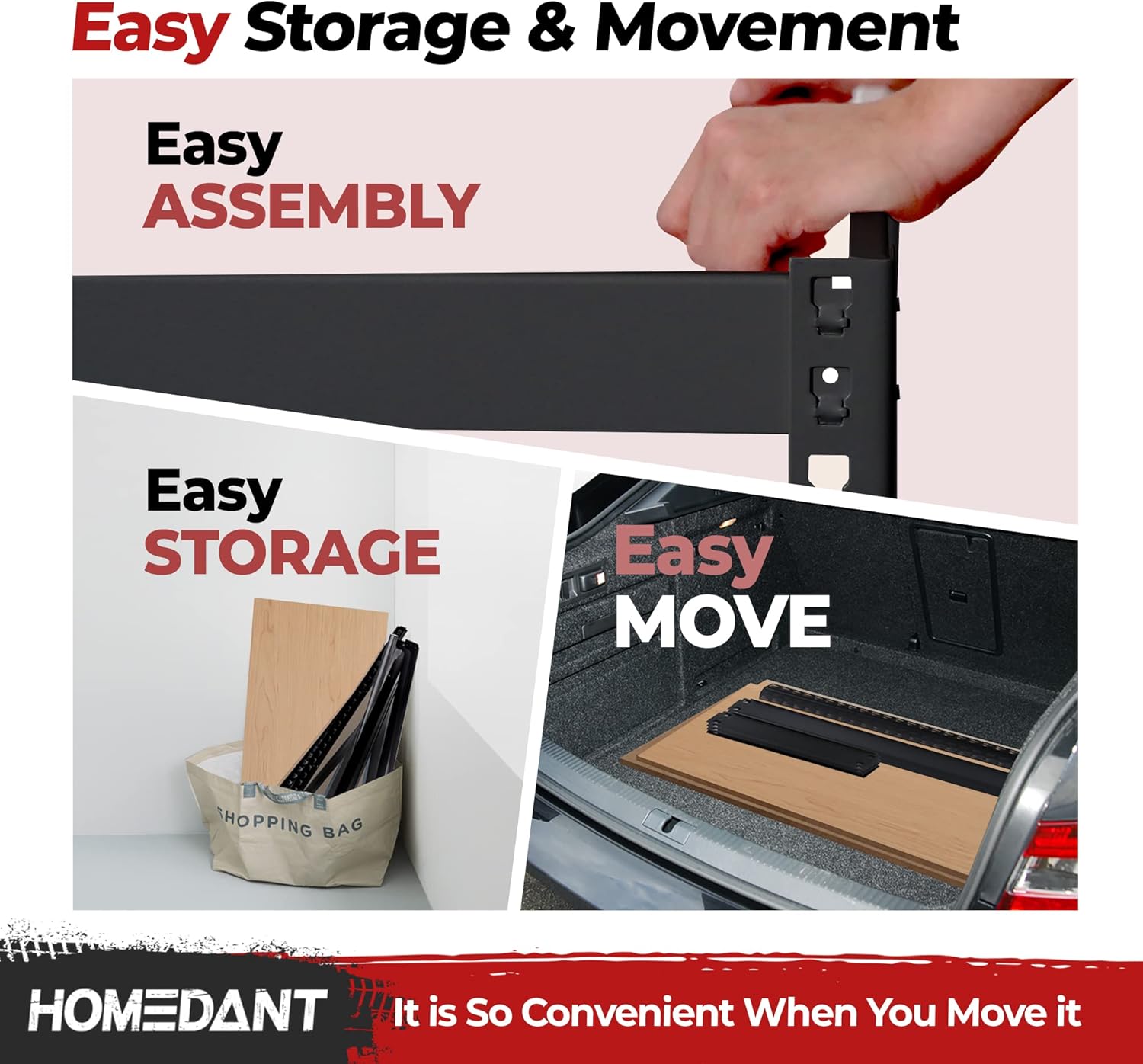 HOMEDANT Z-beam 5-Tier Laminated Heavy Duty Metal Shelving Unit Adjustable Garage Storage Utility Rack Shelves Organization Multipurpose Shelf Warehouse Industrial Shed 39.8"W x 18.2"D x 71.3"H 1Pack : Home & Kitchen