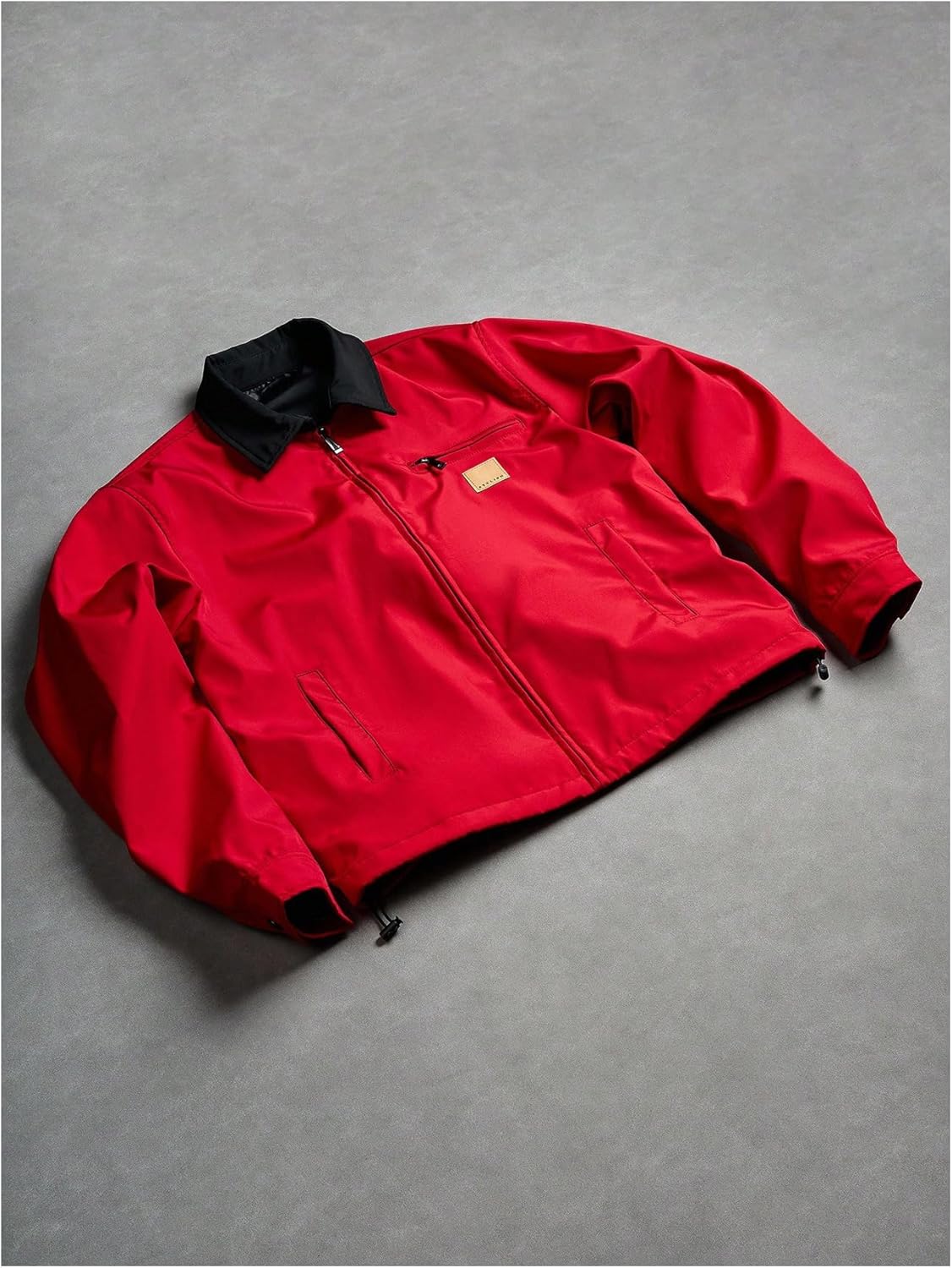 SHENHE Men's Fall Windbreaker Jacket Full Zip Collared Relaxed Fit Work Golf Jacket with Pockets