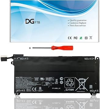 PG06XL Replacement Laptop Battery for HP OMEN 15-DH1010CA 15-DH1019NR 15-DH1065CL 15-DH0001LA 15-DH0006TX 15-DH0007TX 15-DH0010TX Series HSTNN-DB9F L48431-2C1 L48497-005 11.55V 69Wh/5676mAh