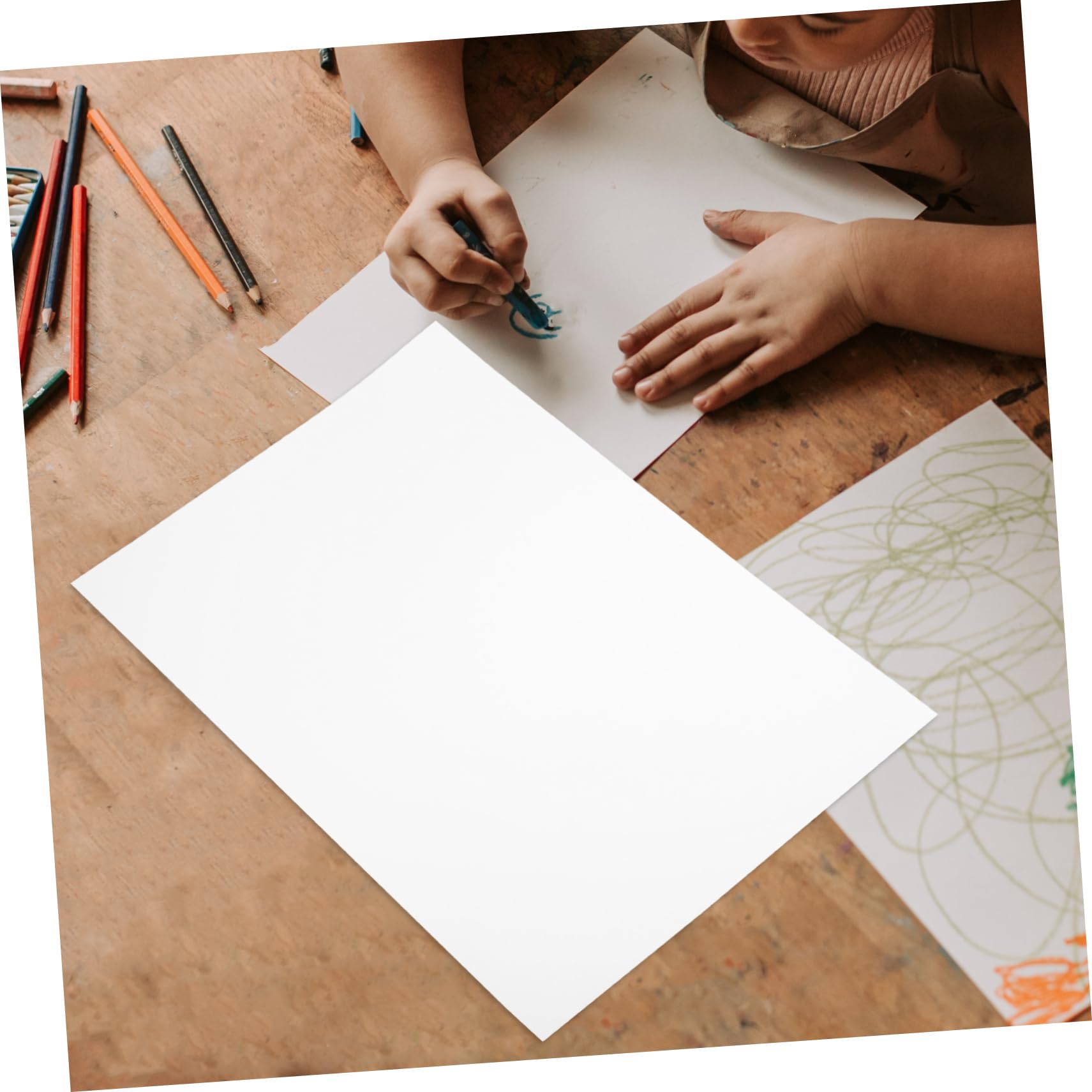 Papier Cartonné A3 220g/m² Blanc, Lot de 50 Feuilles