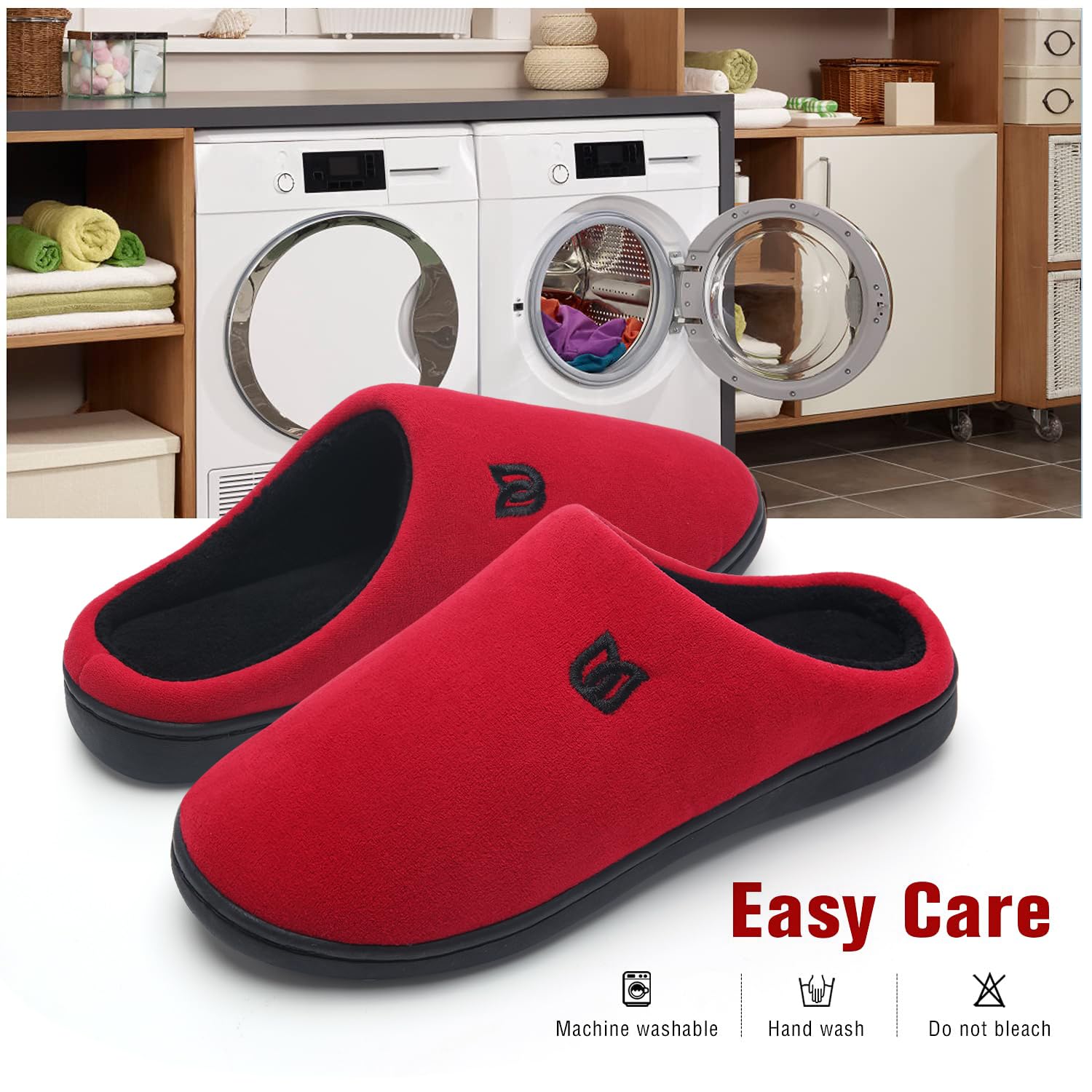 WateLves Pantofole Uomo Unisex Donna Antiscivolo Scarpe Inverno Peluche Morbido Ciabatte in Memory Foam