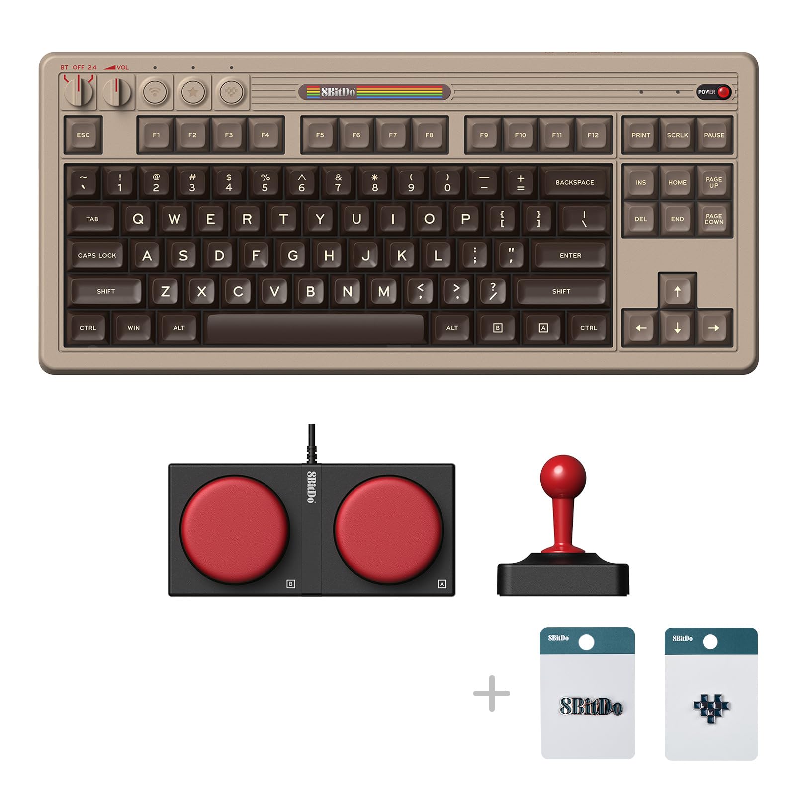 Amazon.com: 8Bitdo 87 Keys Retro Mechanical Keyboard, Bluetooth