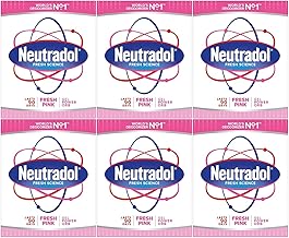 Neutradol Slow Release Gel, Air Freshener and Odour Eliminator, No Plug or Spray Needed, Fresh Pink, Multipack of 6 x 135g
