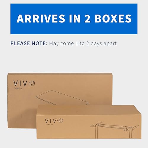 Miniatura 5 de VIVO - Escritorio eléctrico de altura ajustable color negro mesa de una sola pieza marco negro estación de trabajo de pie con elegante controlador