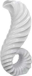 Uniquewise Large Tall Classic White Horn Floor Vase, 32 Inch High Unique Decorative for Dried Flowers Branches Fillers Elegant Look, Home Decor for Any Dining Room, Living Room, Entryway, Or Office.