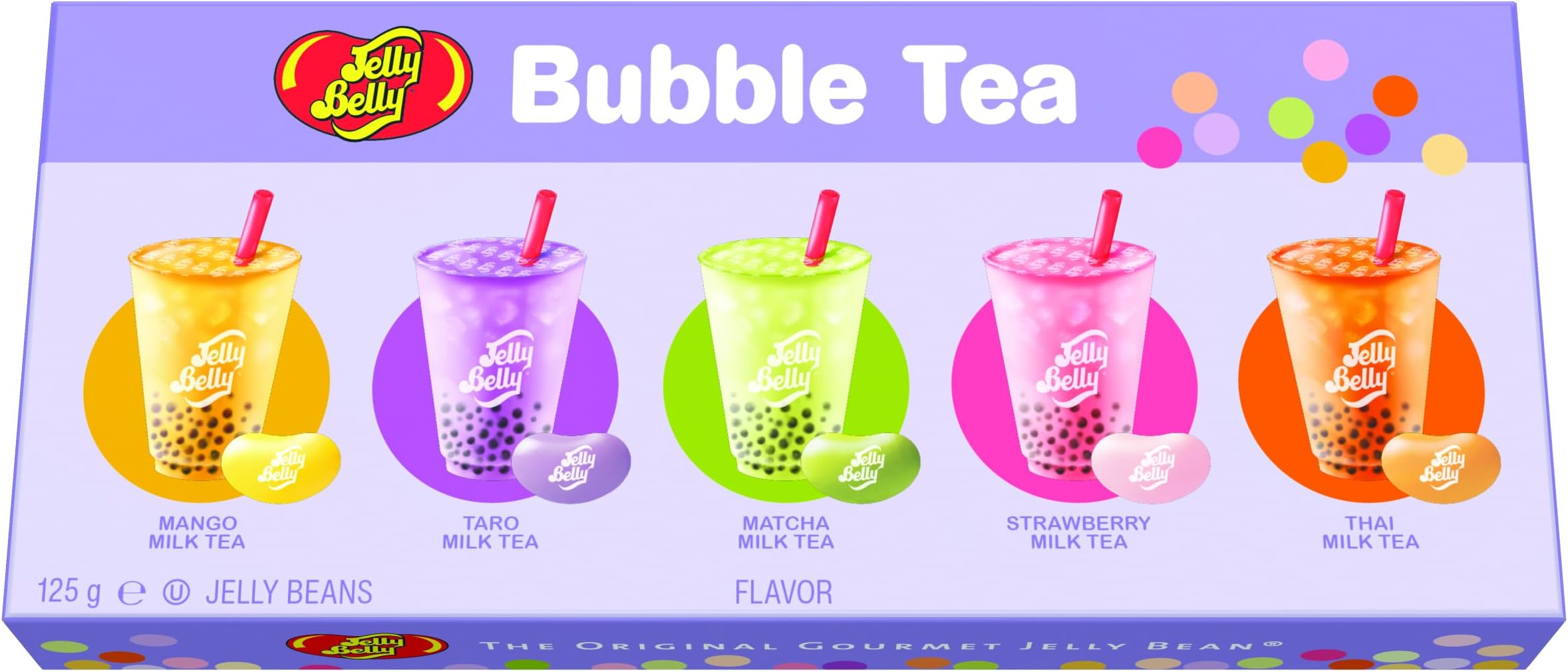 Exquisite Bubble Tea Flavoured Jelly Bean Assortment, Deluxe Gift Box, 125g