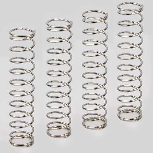 Spring Steel Stiffen 2.8mm Shock Springs 160mm for Traxxas 1/5 X-Maxx 8S GTX Shock Absorbers Damps, Replace Traxxas 7766- Nickel-Plated, Flat-Ground Ends, Fine-Tune Shock Absorption