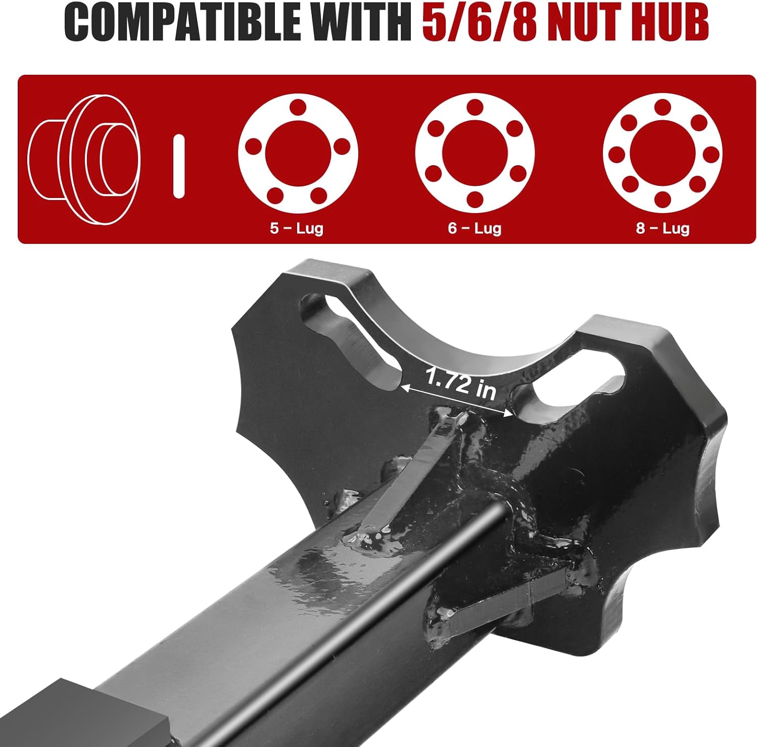 8629 Wheel Hub Removal Tool, Wheel Bearing Removal Tool, Wheel Hub Removal Tool, Replace for ATD Tools. Compatible with All Axle Stud Hubs with 5, 6 and 8 Bolts, with Nuts and Washers - Image 6