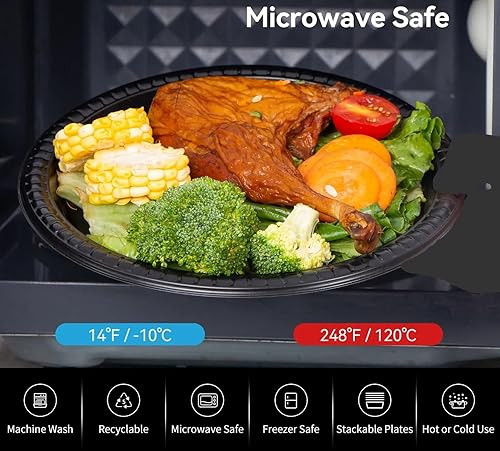 Miniatura 1 de BaydenB Tazones de plástico negros prémium de 12 onzas, paquete de 100 unidades, cuencos desechables para sopa y ensalada para fiestas, eventos y