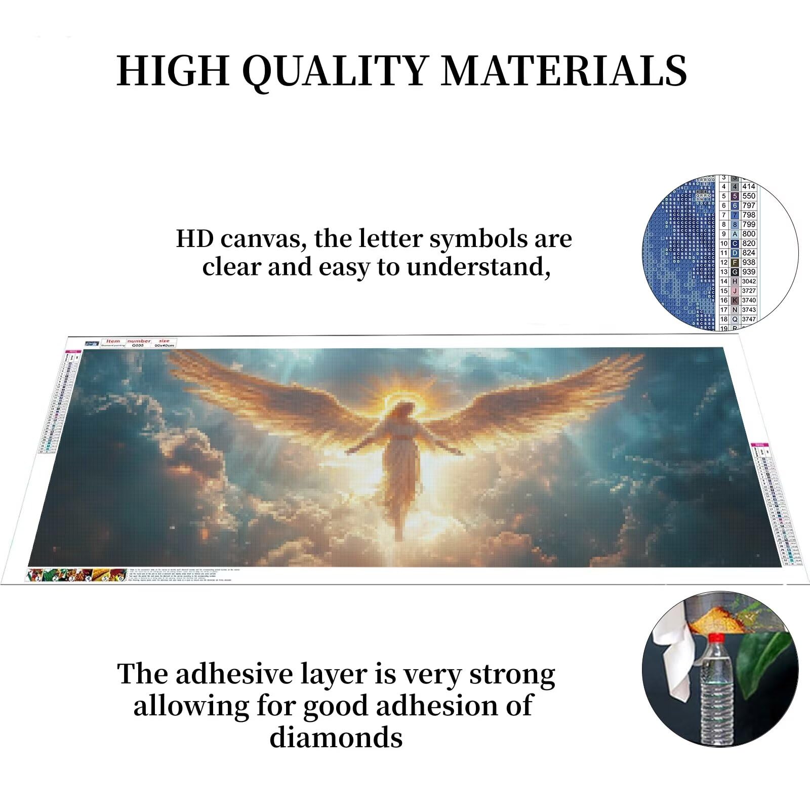 Diamentowe malowanie duży 130x50cm diamentowy zestaw do malowania anioł dla dorosłych, zestaw do rysowania diamentów, zestaw do haftu krzyżykowego, 5D DIY diamentowe malowanie sen pokój dekoracja