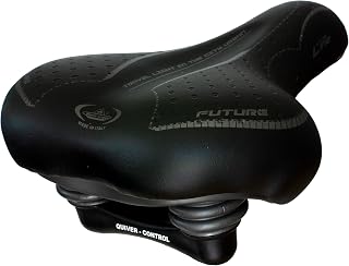 Sillín Montegrappa Future Lady 1900 con Elastomers de Bicicleta para uso City Bike Color Negro