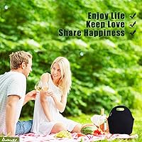 Vista 5 de Nevera de neopreno de Ambielly. Nevera con aislamiento para guardar la comida en un viaje, Negro