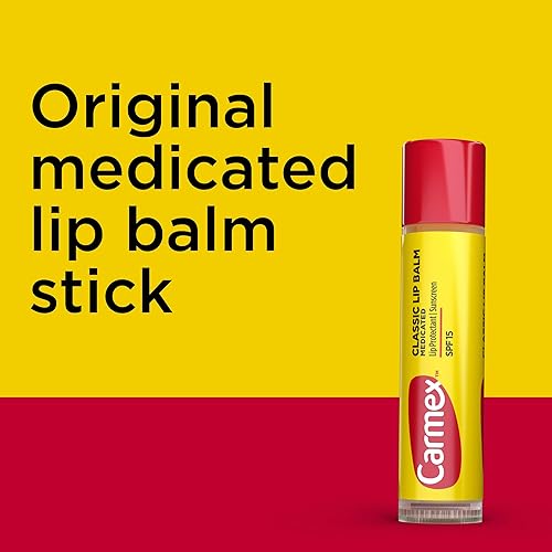 Miniatura 7 de Carmex Bálsamo labial medicado clásico, hidratante labial para labios agrietados, 9 unidades (3 paquetes de 3)