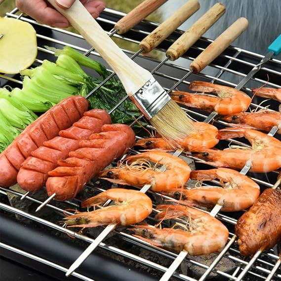 DOITOOL Stainless Steel BBQ Grill Mesh Replacement Rack for Outdoor Camping Oven Barbecue Cooking Grid Net 17.3x11.8 Inch Square Grate for Outdoor Cooking Camping Picnic