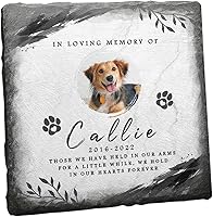 Vista 9 de Piedras conmemorativas personalizadas para mascotas para perros, gatos, regalos conmemorativos para perros en forma cuadrada por pérdida