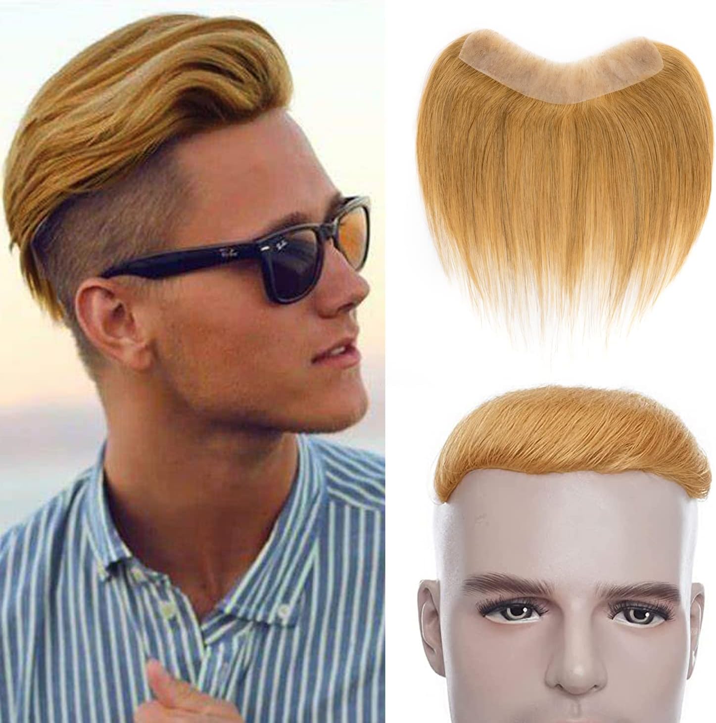 Originea Hairline Toupee for Men 100 Human Hair 1.5x7inch Frontal