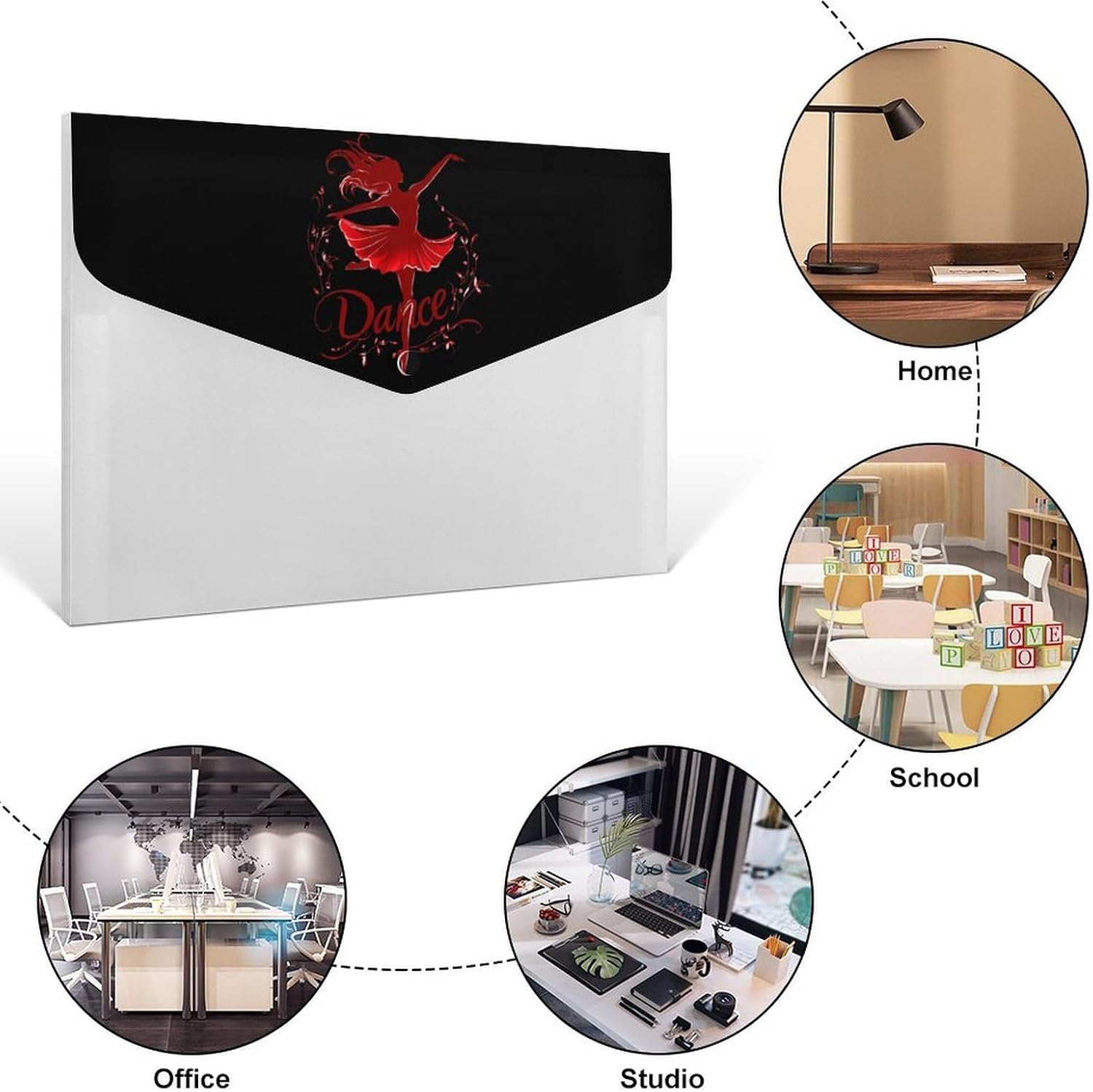 Funny Dancer Dancing File Folders Expanding Folder Holder Envelopes Office Home Supplies image 3