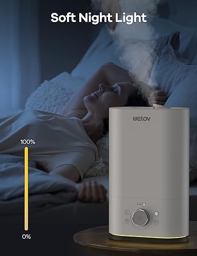 Miniatura 3 de WELOV Humidificadores para dormitorio de 6 L, humidificadores de niebla fría BoostMist, humidificador ultrasónico silencioso de 22 dB con luz