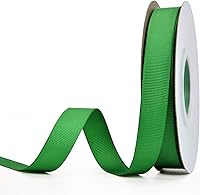 Vista 53 de Rollo de cinta de grogrén sólido YAMA de 5/8 pulgadas - 25 yardas para cintas de envolver regalos, blanco