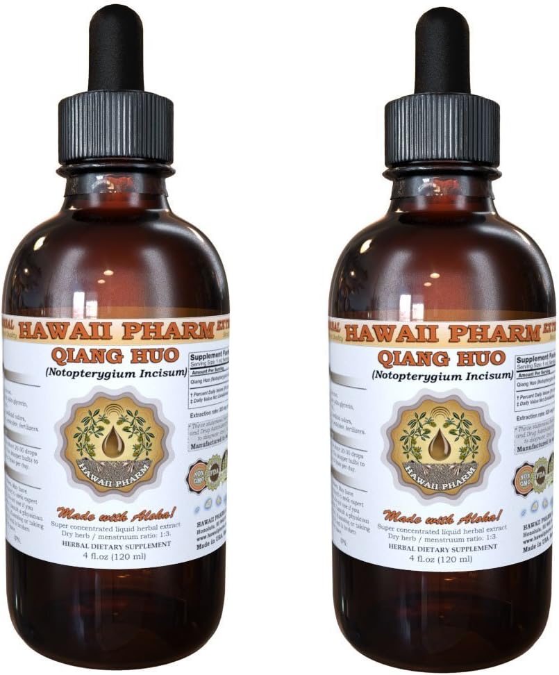 Qiang Huo Tincture, Qiang Huo, Notopterygium (Notopterygium Incisum) Root Liquid Extract, Herbal Supplement 2x2 fl.oz