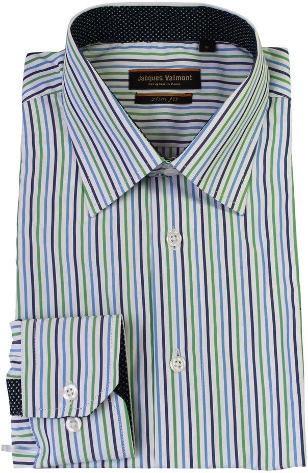 Men's Long Sleeve Dress Shirt (Slim Fit) with Stripes Multiple Styles