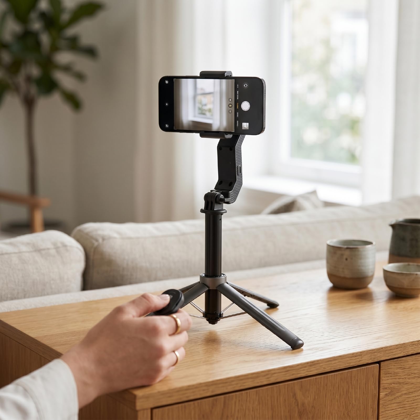 XUMIUZIY Bastone per Selfie, Treppiede con Telecomando Bluetooth 5.2, 101 | Anti-shake, Luce LED con 3 Colori e 3 Livelli, Supporta Android e IOS