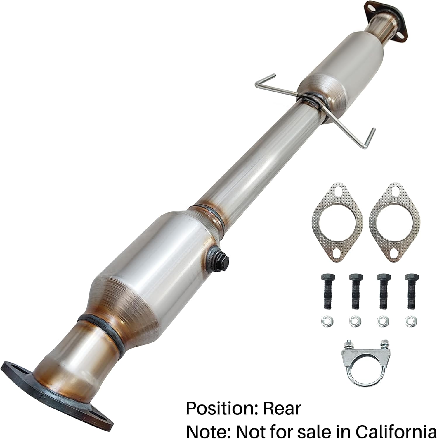 [Rear]FortunaFlow Catalytic Converter Compatible with Sonata GL/GLS/Limited/SE/Hybrid Sedan 4-Door 2011-2016,Kia Optima 2011-2013 2.4L,Replace 54885,12H55-53,286003Q190(EPA Compliant+standard)