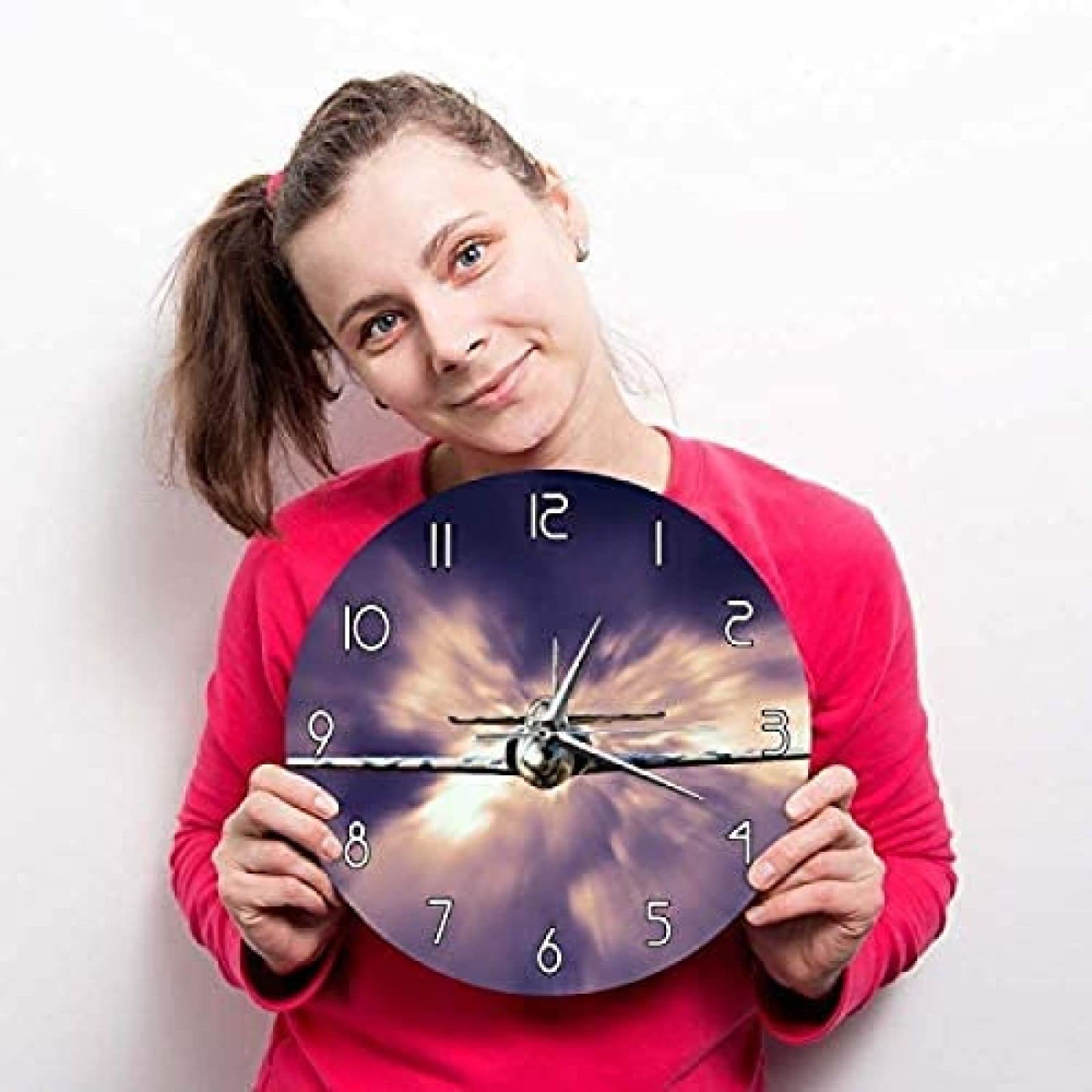 Amazon.co.jp: 壁掛け時計軍用ジェット戦闘機現代の壁掛け時計